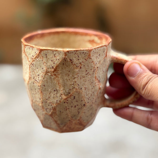 Diamond Faceted Mugs (pair)