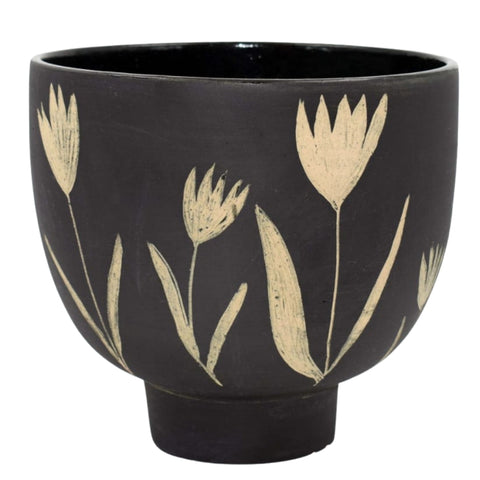 White lilly large planter