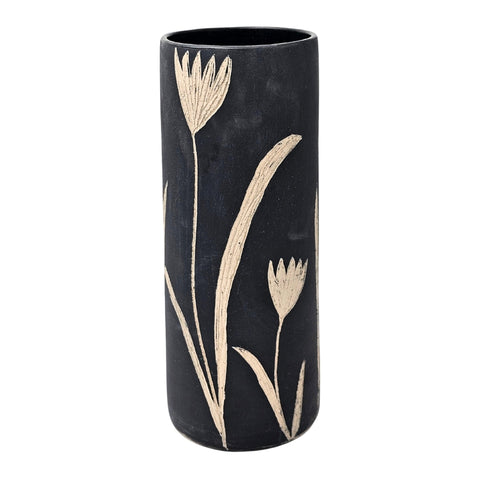 White lilly Cylinder vase