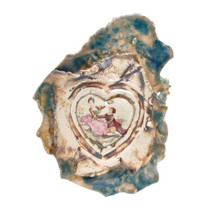 Victorian love - Wall Frame  Brown / Blue