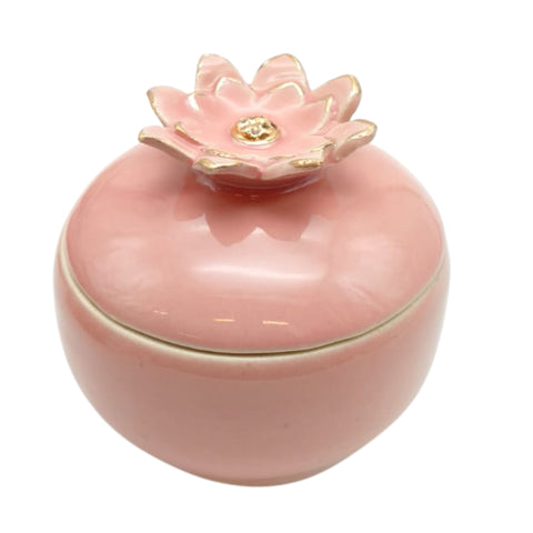 Solid color Multi-purpose box - with Gold tipped Flower knob