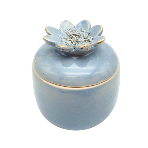 Solid color Multi-purpose box - with Gold tipped Flower knob