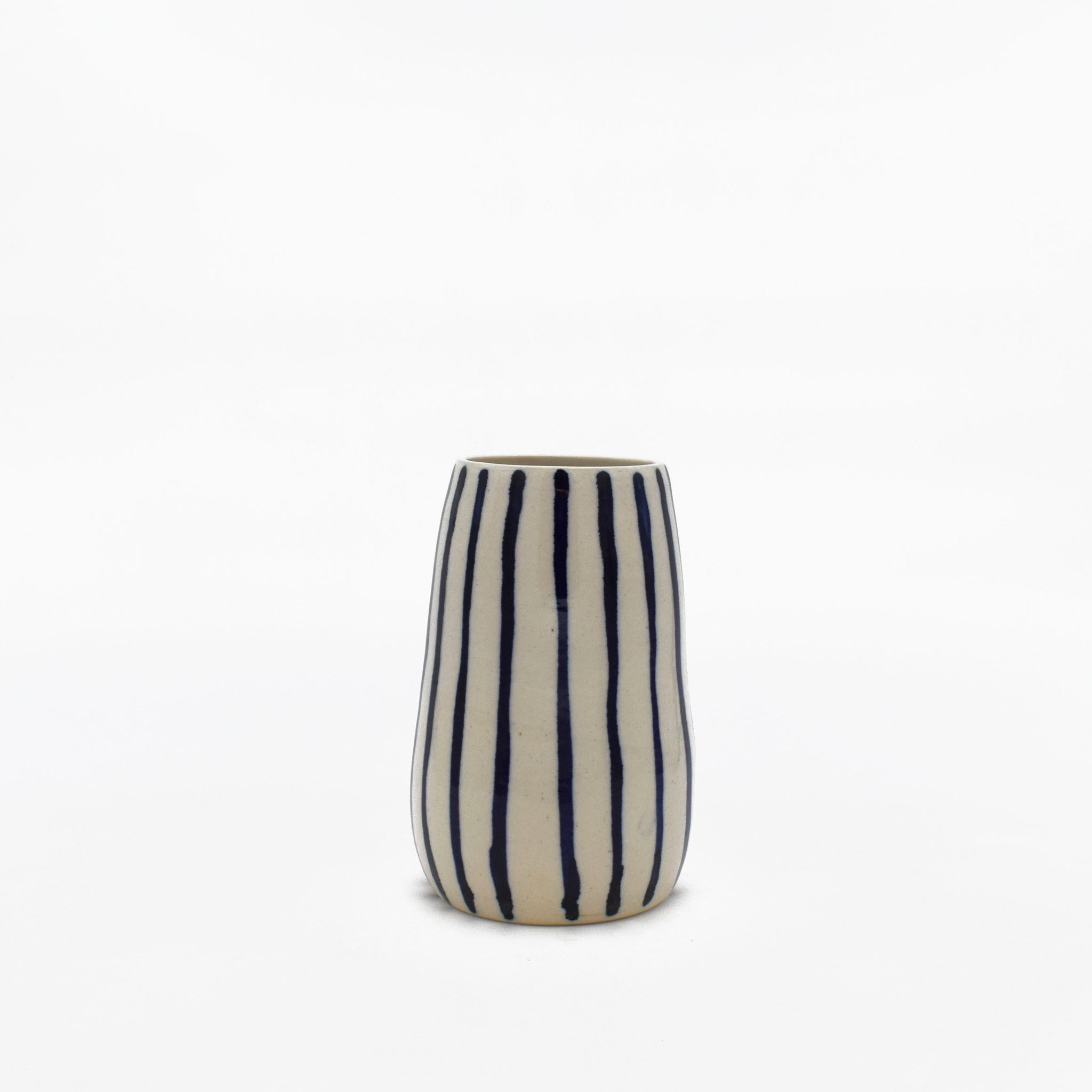 Blue Striped Bottle Vase Small