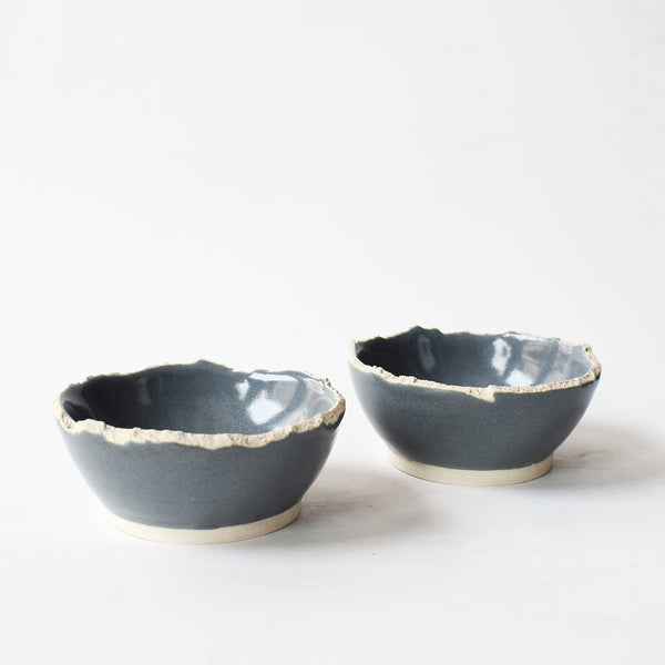 Monochrome Jagged Dipping Bowl Round