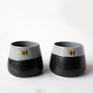 Blooms in Ash Tumblers (Pair)