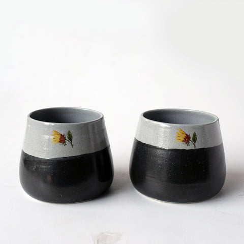 Blooms in Ash Tumblers (Pair)