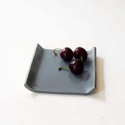 Square Canape Plates Boho Eclectic Railroad (Set of 4)